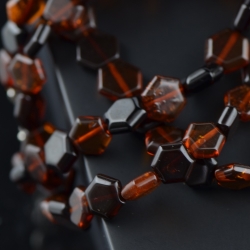 Amber bracelet with cherry cognac beads